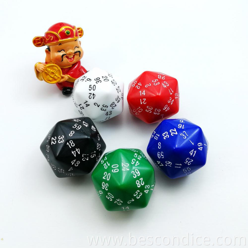 D60 Dice Assorted Colors 35mm